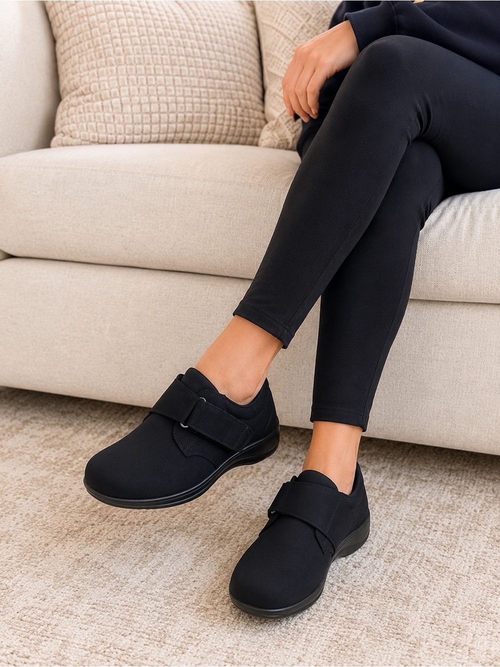 Orthofeet Wichita Black Orthopedic Comfort Shoes